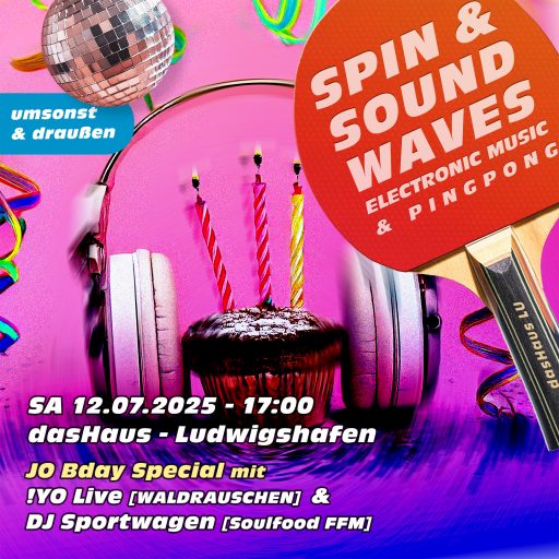 Am Samstag, den 12.07.2025 feiern wir ab 17 Uhr das Jo Bday Special mit !YO Live [WALDRAUSCHEN] & DJ Sportwagen [Soulfood FFM] – Es könnte heiß werden, darf getanzt werden, es muss gefeiert werden!Umsonst & draußen :)