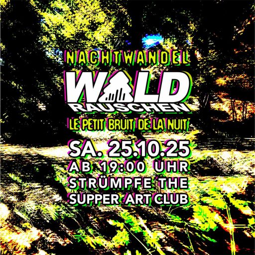 WALDRAUSCHEN - le petit bruit de la nuit /// Samstag, 25.10.25 ab 19:00 /// Nachtwandel Special @ Strümpfe – The Supper-Artclub – Mannheim | Jungbusch